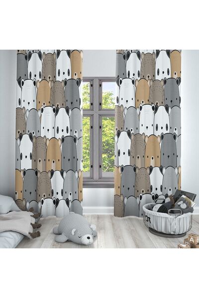 Else Dekor Стіна для дитячої кімнати з малюнком сірих ведмедів