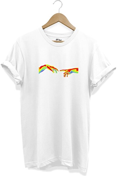 The Baski Unisex bela T-shirt - ruka Štampano , kratki rukav