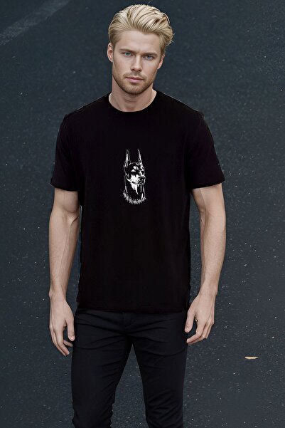 The Baski Crni unisex doberman pas Štampano cool kratki rukav T-shirt