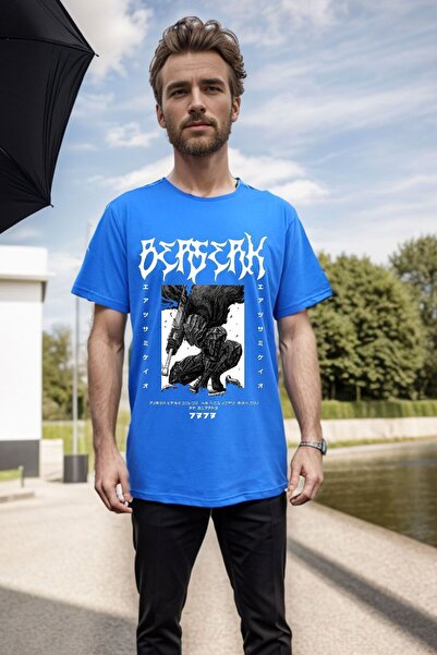 The Baski Berserk Premium Plava Majica - Specijalni Dizajn Štampano , 100% pamuk