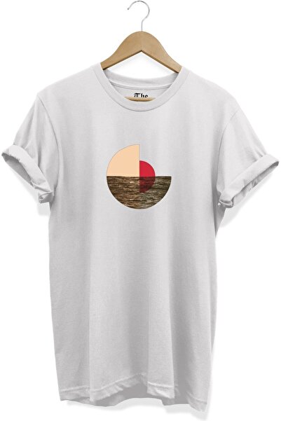 The Baski Bela unisex minimalna majica Štampano kratkih rukava T-shirt
