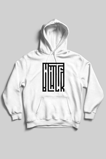 The Baski Unisex bela crno-bela Štampano Kengur džep visokokvalitetna premium...