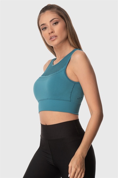 Superstacy Bustieră sport de culoare petrol