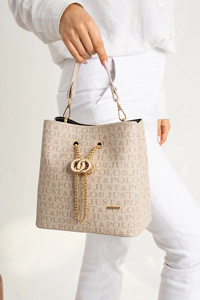 Just Polo Women's 5 Compartment Shoulder Bag New Season Lacoste Fabric