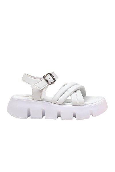 bescobel Sandale cu talpă înaltă Penny White pentru femei