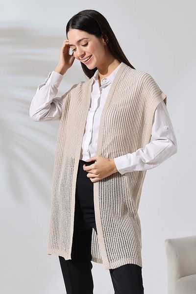 LEBUAS Women's Summer Mesh Long Vest