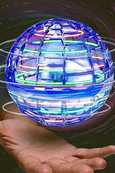 TechnoStation Pro Ufo Uçan Top Dönen Oyuncak El Sensörlü Şarjlı 360° Dönen Mini Drone Helikopter