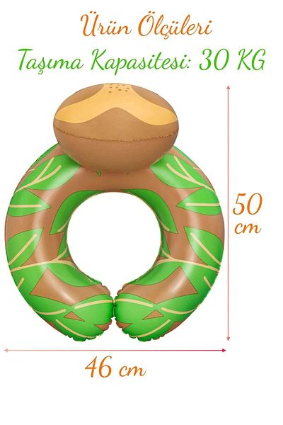 Ozsport 3-6 Years 30 kg Animal Figure Bagel Swimming Ring - Pool and Sea Inflatable Swimmer, 50 cm