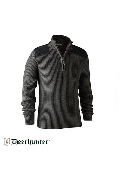 Deerhunter Rogaland Half Zipper Gray Sweater 2XL