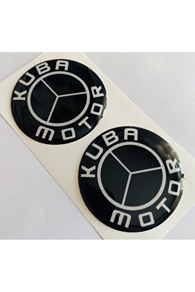 İŞCAN MOTOR Kuba Logo Damla Etiket 5x5cm 2'Li SİYAH