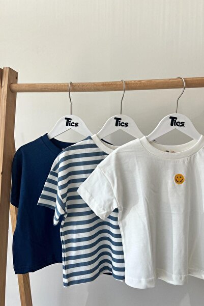 Tics Μπλουζάκι με κέντημα εκρού oversized