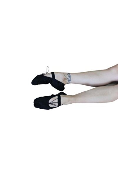 TUGİS SANAT Siyah Bez Bale Patiği