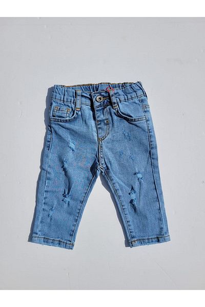 Çikoby Baby Boy Elastic Waist Ripped Detailed Jeans