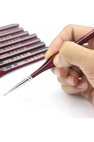 MOR SALKIM HOME Tezhip,resim,art,sulu Boya,yaglı Boya Ince Uçlu Samur Kılı Fırça (5 Adet )