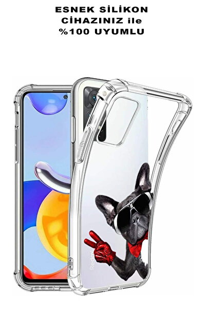 PrintiFy Samsung Galaxy S7 Edge Compatible Dog 2 Printed Transparent Anti-Shock Case with Corner Protection