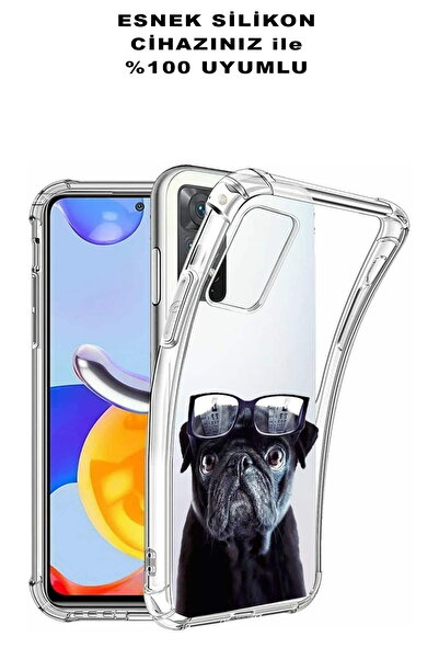 PrintiFy Tecno Spark 7t Compatible Dog 3 Printed Transparent Anti-Shock Case with Corner Protection