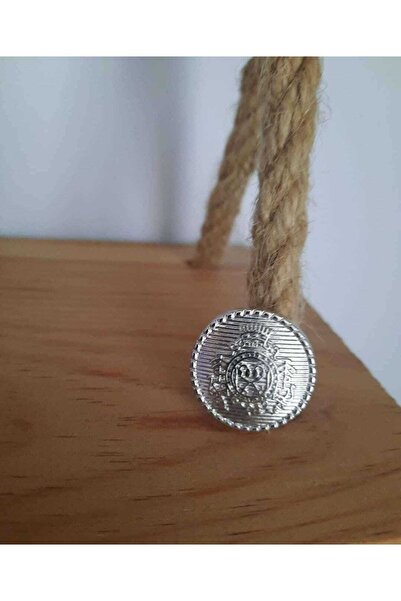 İMREN AKSESUAR Δωρεάν Μεταλλικό Κουμπί Μπλέιζερ με Κρεμάστρα Νικέλιο - 2,5 εκ., 1 Πακέτο 6 Τεμάχια