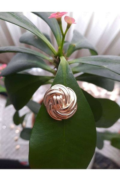 İMREN AKSESUAR Hanger Coated Gold Metal Button - 2 Cm, 1 Pack, 8 Pieces