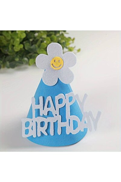 Bkmc 1 Year Old Blue Cute Daisy Themed Birthday Hat