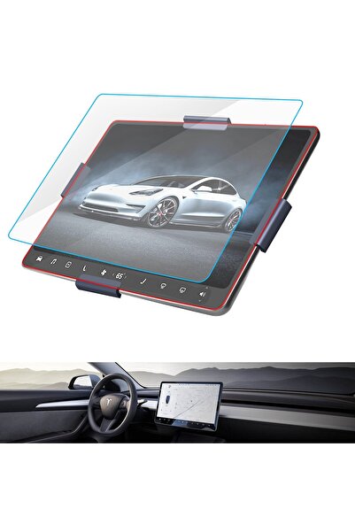 Mobilite واقي شاشة نانو 9H متوافق مع الوسائط المتعددة مقاس 15 بوصة من Tesla Model 3 وModel Y