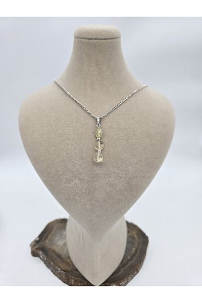 NBS Beautiful Naturel Stones Natural Stone Citrine Necklace - Blessings, Money, Positivity and Joy to Life