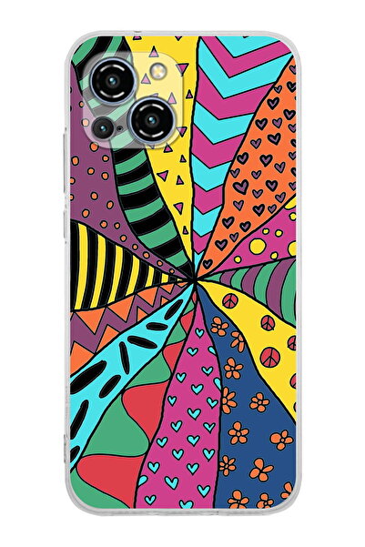 PrintiFy Retro Color 4 Camera Protection Transparent Case Compatible with Reeder S23 Pro Max