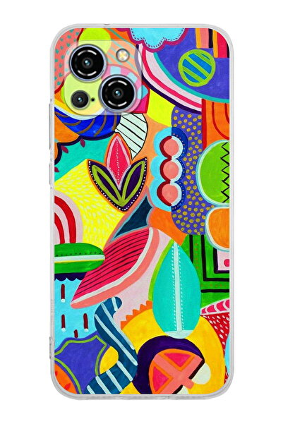 PrintiFy Retro Color 6 Camera Protection Transparent Case Compatible with Reeder S23 Pro Max