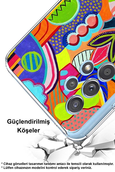 PrintiFy Retro Color 6 Camera Protection Transparent Case Compatible with Reeder S23 Pro Max