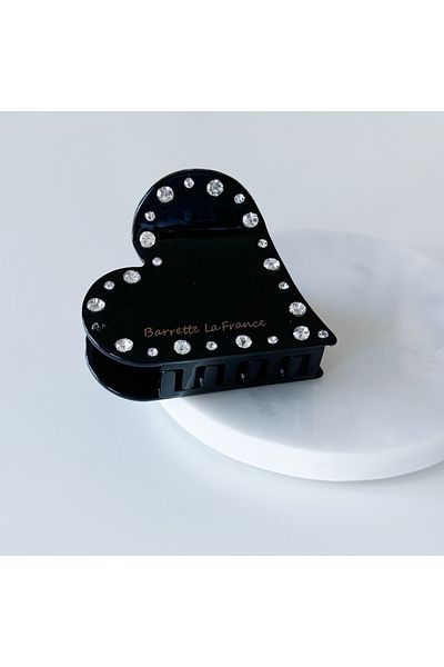 CHARMLUCKY Stone Detailed Heart Peg Buckle