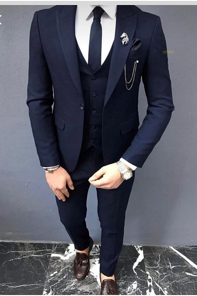 MASSARO بدلة Slimfit مع سترة (هدية منديل ربطة عنق)