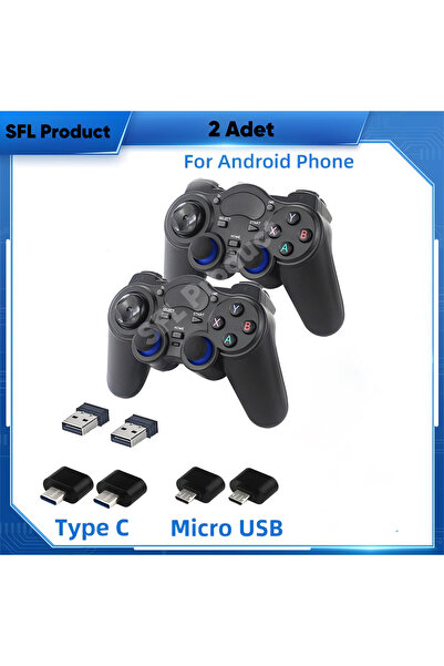 SFL Product 2.4g Wireless 2 Adet Gamepad Kablosuz Oyun Kolu Pc Ps3 Kol Tv Box Android Tv Telefon/tablet Uyumlu