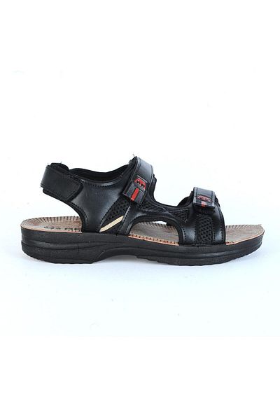 GEZER 10680 Model Μαύρα Ανδρικά Καλοκαιρινά Σανδάλια - Velcro