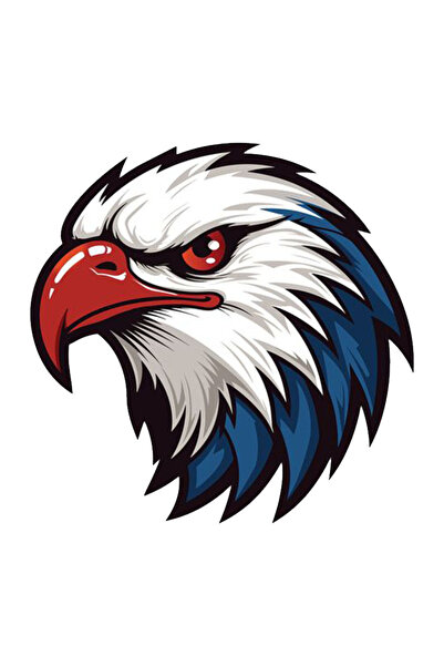 MegaSticker ملصق إيجل هوك مقاس 13 × 10 سم - محرك، خوذة، كمبيوتر محمول، سيارة