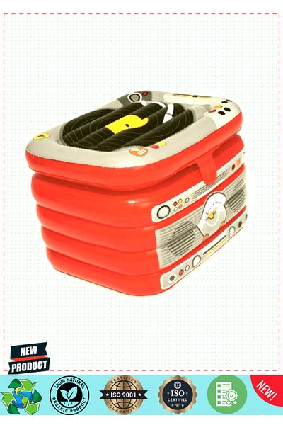 OMZ Retromusic Portable Inflatable Refrigerator - 31 Liter and 5 Liter Educational Toy for Girls and Boys