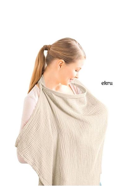 Minisse 100% Cotton Newborn Baby and Child Multi-Purpose 2-Layer Muslin Luxury Nursing Cover
