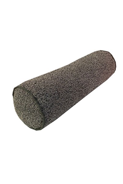 YASTIKMİNDER KOTON GRİ KIRÇILLI  SİLİNDİR SOSİS KIRLENT YASTIK