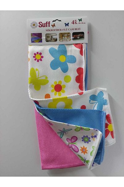 Suff Microfiber 4-Piece Glass Cloth - 40x30 cm