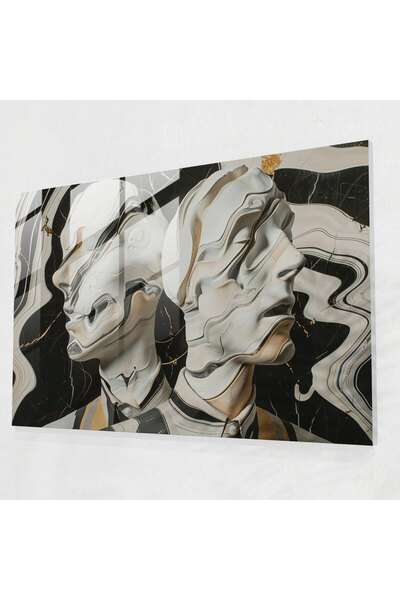 Popcas Fauvism Art Style Home Decor, Fauvism, Distorted Figures, Glass Print