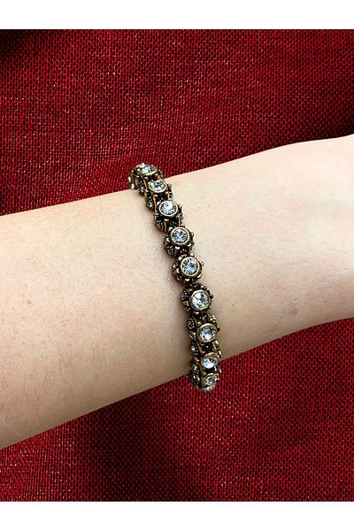 FAYRA ACCESSORIES Zircon Stone Diamond Mounted Waterway Bracelet