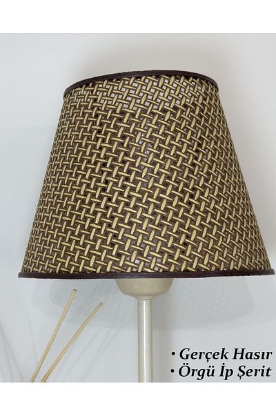 Vivido Home Wicker Brown Cream Lampshade