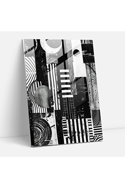Popcas Monochrome Dadaism Glass Art - Dadaism, Modern Art, Glass Print, Home ...