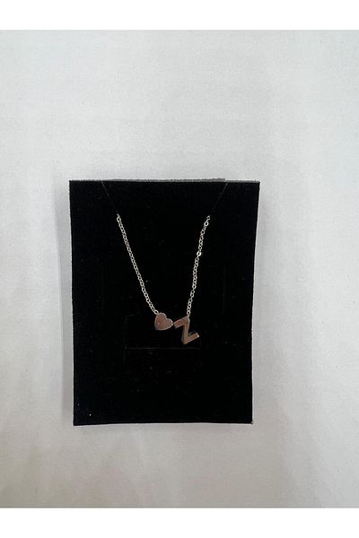 Meyra Accessories قلادة فضية من الفولاذ المقاوم للصدأ غير قابلة للتشوه - تفاصيل أنيقة، هدية، قلب