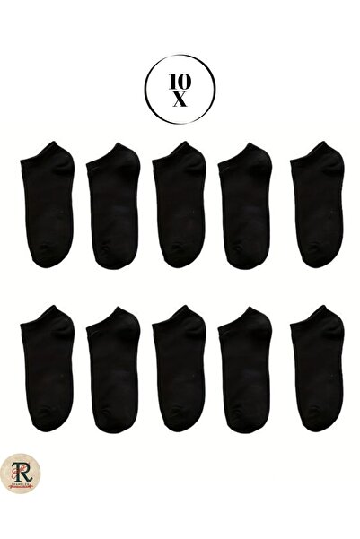 trampler Unisex 10 párů Ekonomické černé botičky bavlněné ponožky