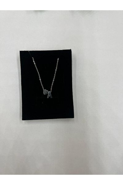 Meyra Accessories قلادة فضية من الفولاذ المقاوم للصدأ غير قابلة للتشوه - تفاصيل أنيقة، هدية، قلب