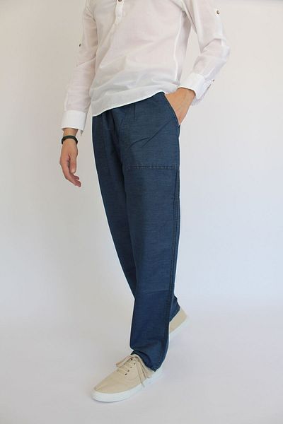 nobility jean Summer Jeans with Elastic Waist Comfortable Fit Cotton Cool Keeping Jeans