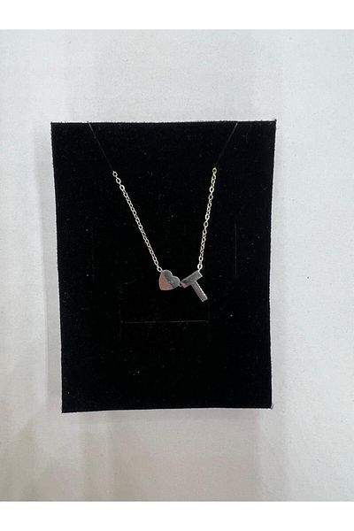 Meyra Accessories قلادة فضية من الفولاذ المقاوم للصدأ غير قابلة للتشوه - تفاصيل أنيقة، هدية، قلب