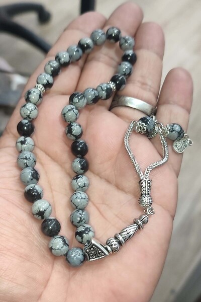 TAŞÇIZADE حجر طبيعي 8 ملم - مسبحة سبج ندفة الثلج