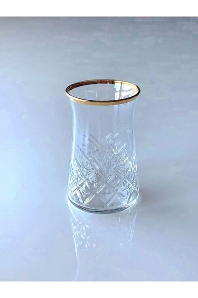 Paşabahçe Timeless 6-Piece Tea Glass Gilded 160 Cc
