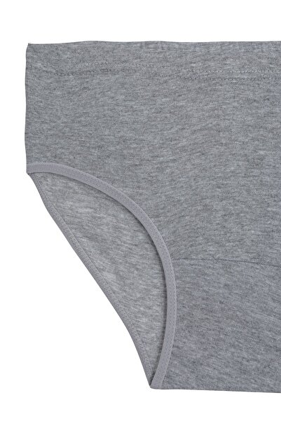 UygunHep Συσκευασία με 6 γυναικεία γκρι βαμβακερά ελαστικά ψηλόμεσα εσώρουχα Bato