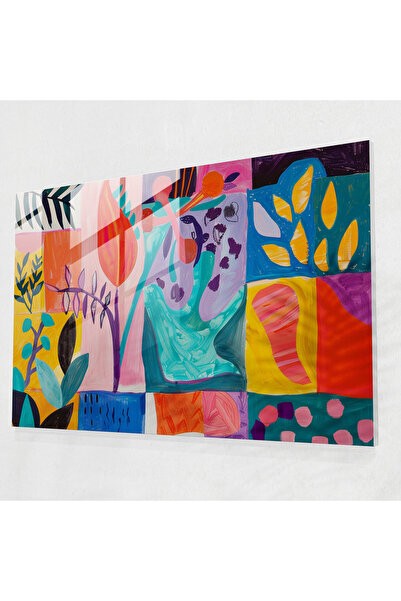 Popcas Whimsical Patterns Glass Wall Art Henri Matisse, Henri Matisse, Glass ...